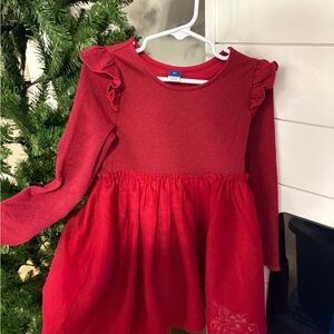 Old Navy Vibrant Red Ribbed Dress